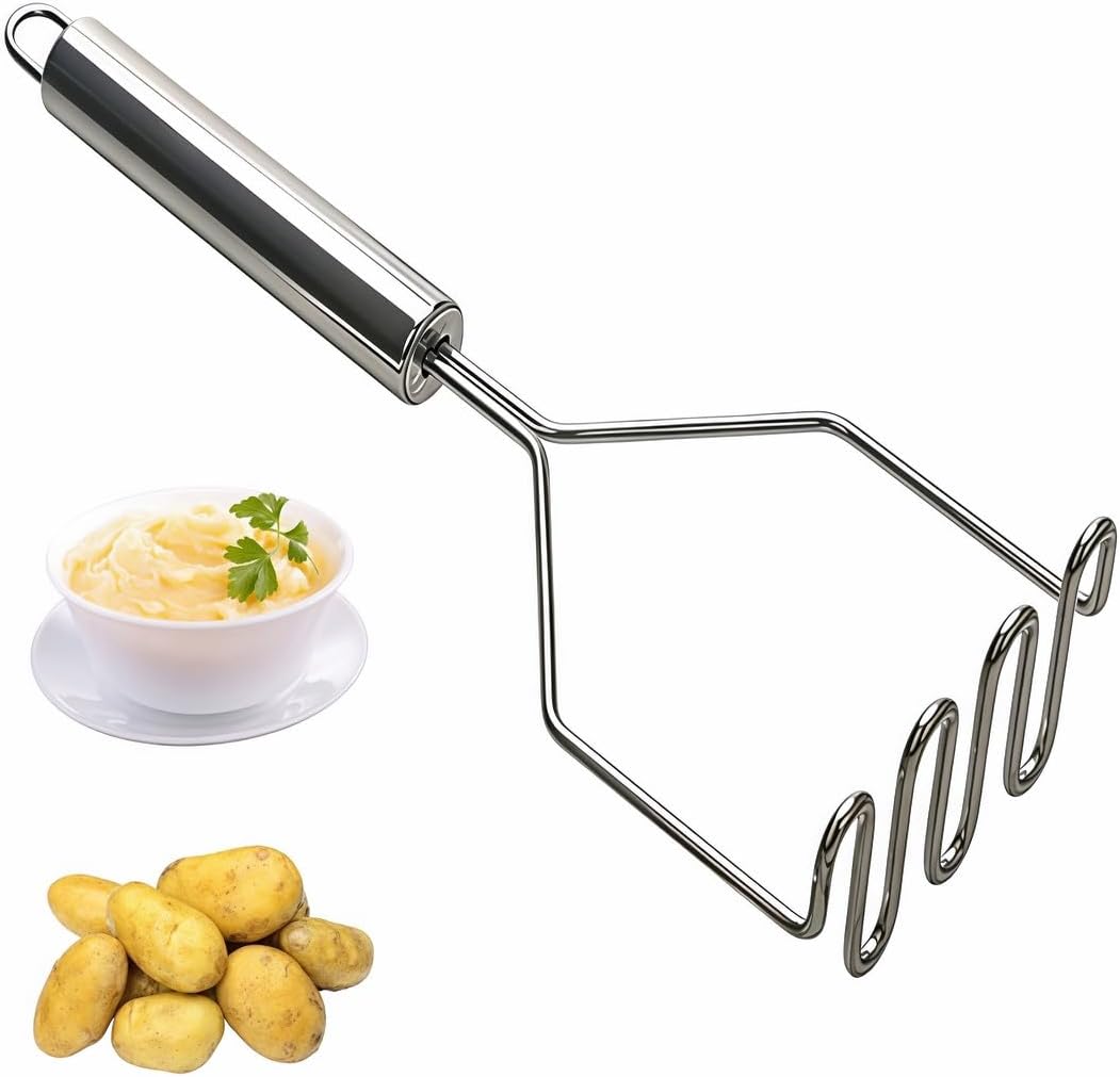 Potato Masher Ricer - مفرمة بطاطس من الفولاذ المقاوم للصدأ،