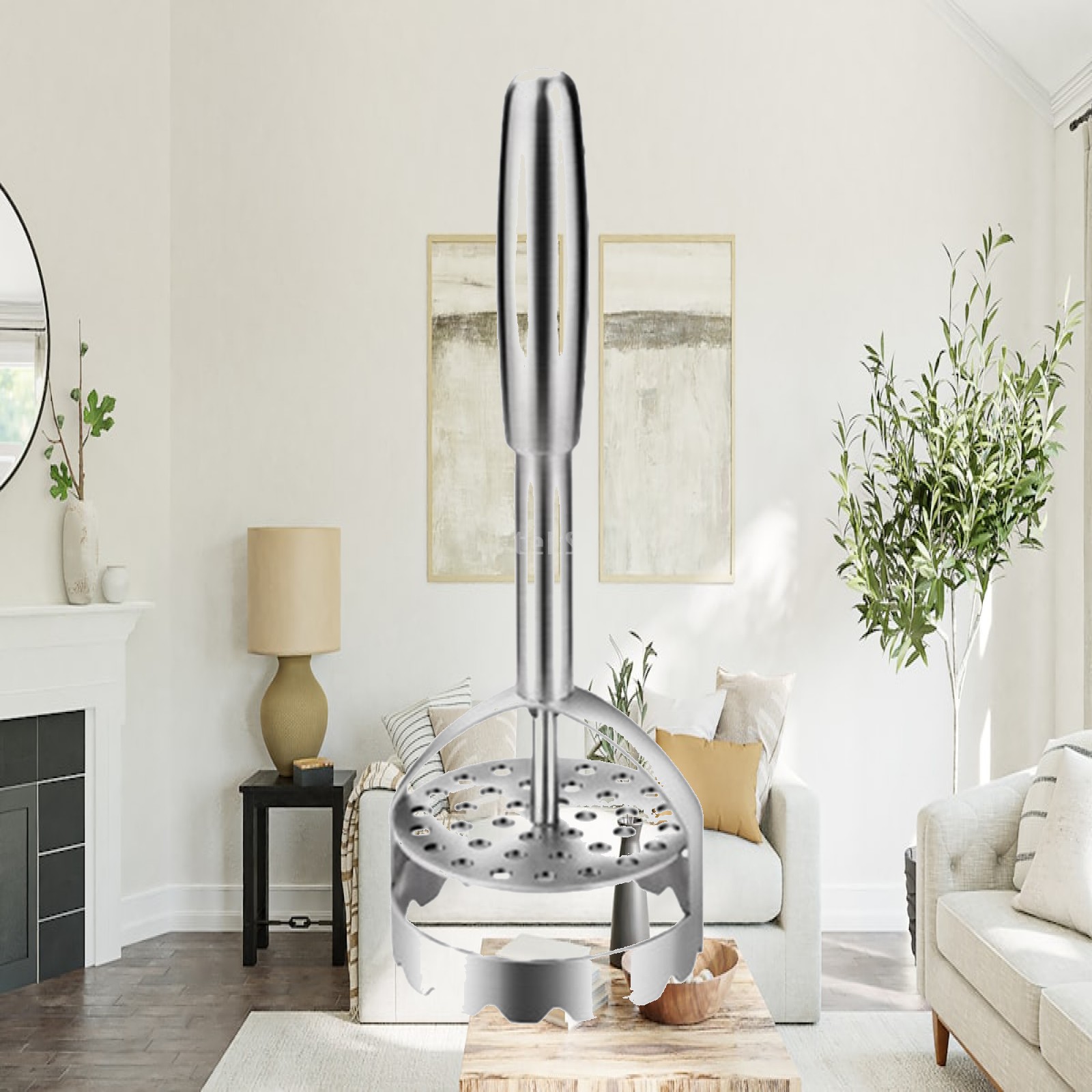 Potato Masher Ricer - هراسة البطاطس والبيض اليدوية متعددة الوظائف،