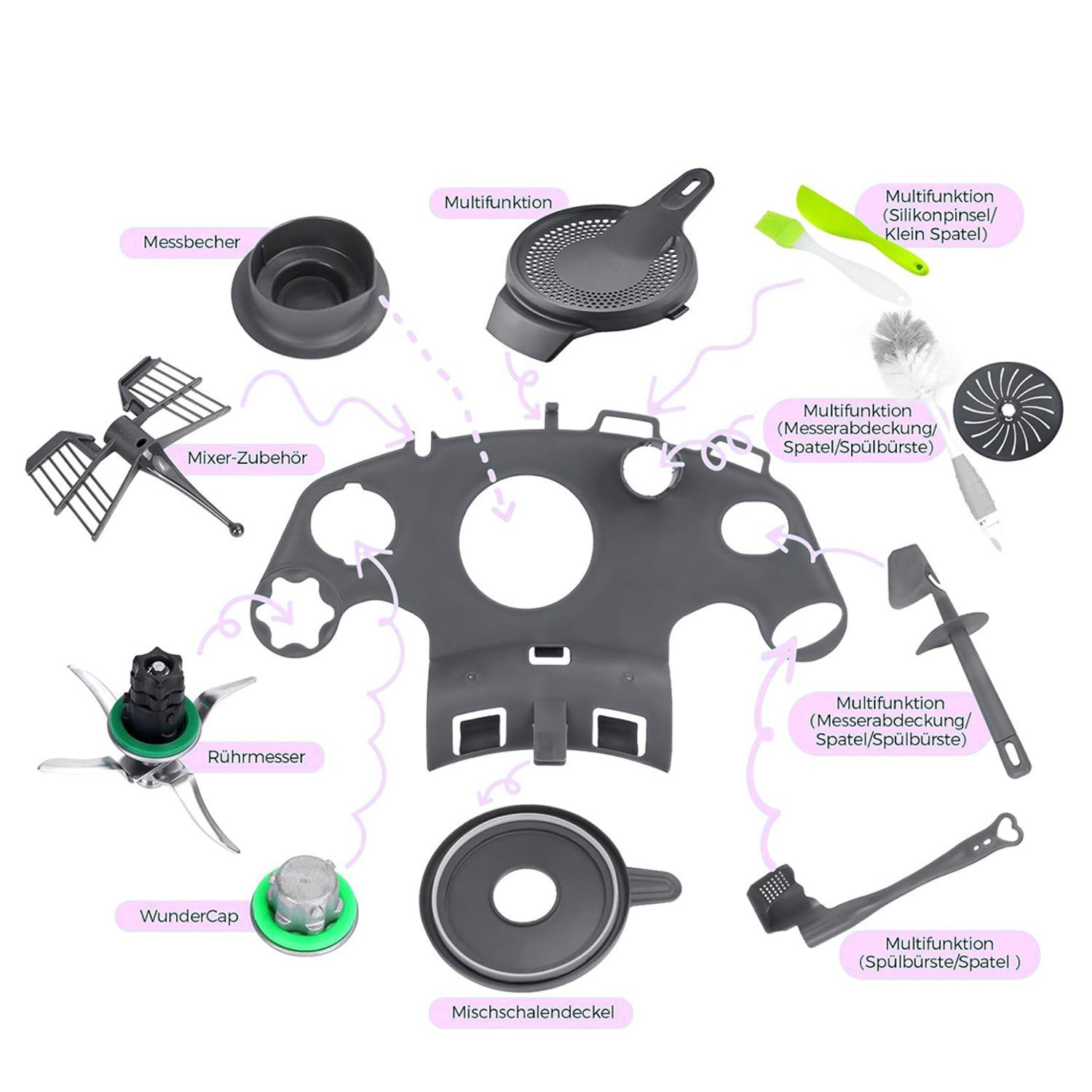 Kitchen Gadgets Thermomix - رف تخزين متعدد الوظائف للمطبخ متوافق