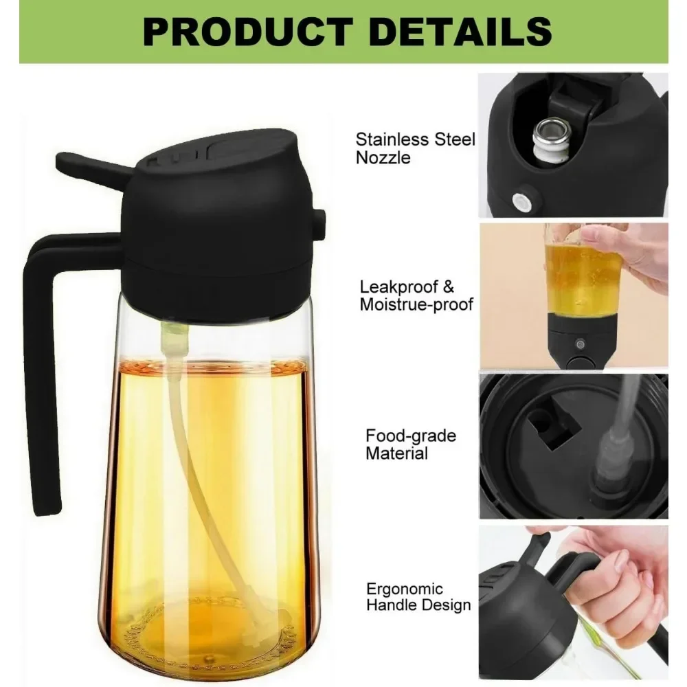 Kitchen Gadgets Oil Spray - بخاخ زيت بلاستيكي 2 في 1