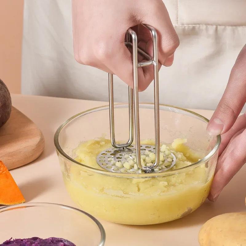 Potato Masher Ricer - هراسة بطاطس من الفولاذ المقاوم للصدأ،