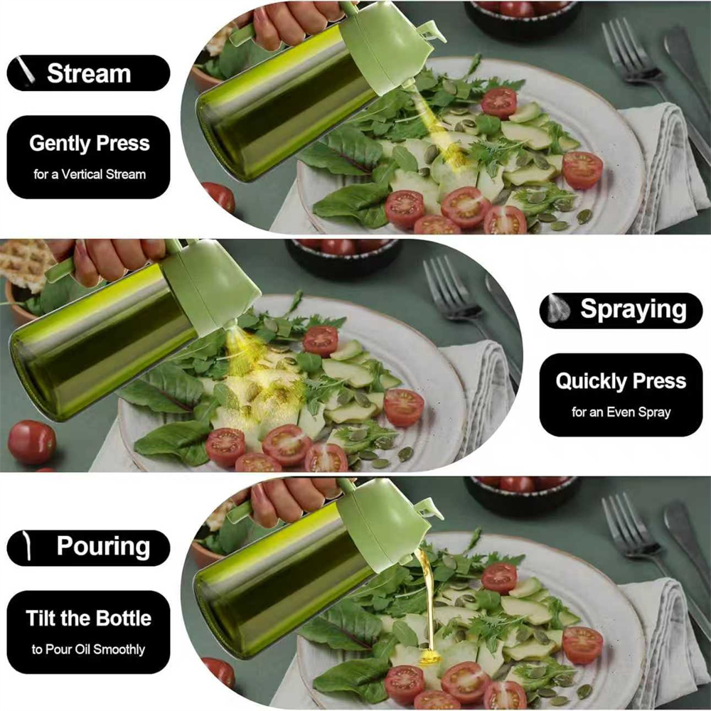 موزع زيت الزيتون الزجاجي 2 في  - مراجعة Kitchen Gadgets Oil Spray وسعره