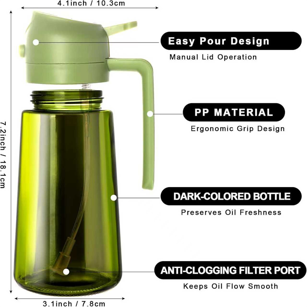 موزع زيت الزيتون الزجاجي 2 في  - مراجعة Kitchen Gadgets Oil Spray وسعره